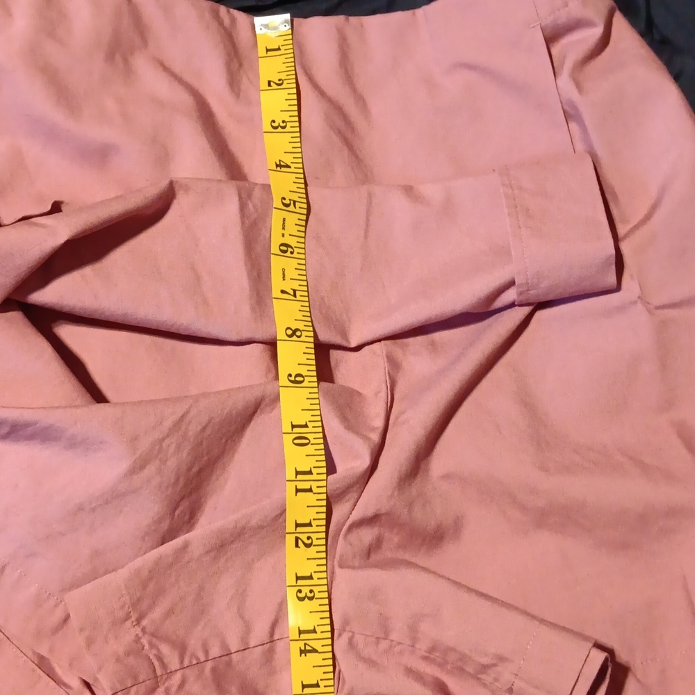 UNIQLO Skort Size L Pockets Side Zip Elastic Back Waistline Linen Blend - Picture 11 of 11